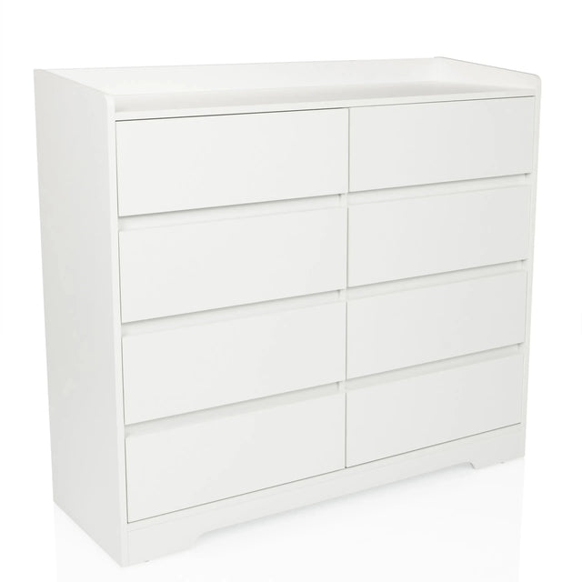 Witte Commode OSOYRO met acht laden en een aflegplateau van hjh LIVING