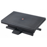 Zwarte Voetensteun PIEDINO STRIPE PRO met geribeld oppervlak en instelhendel van hjh OFFICE