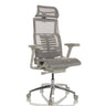 High end bureaustoel POFIT G GEN2 met lichtgrijze netbekleding en hoofdsteun van hjh OFFICE