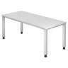 Wit QUEO 19 S bureau met een rechthoekig tafelblad en vier poten van hjh OFFICE PRO