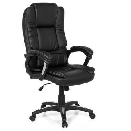 Zwarte Thuisgebruik bureaustoel RELAX CL120 met vulling en armleuningen van MyBuero