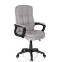 Thuiskantoor bureaustoel RELAX CX 120 met grijze stoffen bekleding en zwarte armleuningen van MyBuero