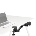 Zwarte Armleuning RELEX RT1 met tafelbevestiging en verstelbare gewrichtarm van hjh OFFICE