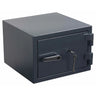 Antracietkleurige kluis Safe Compact Pro met een deurklink en twee sleutels van hjh OFFICE