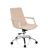 Thuisgebruik bureaustoel SARANTO II in beige met armleuningen en verchroomd onderstel van hjh OFFICE