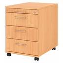 SIGNA AC30 | Mobiele container met 3 lades | Hout - Rolcontainer 