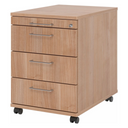 SIGNA AC30 | Mobiele container met 3 lades | Hout - Rolcontainer 