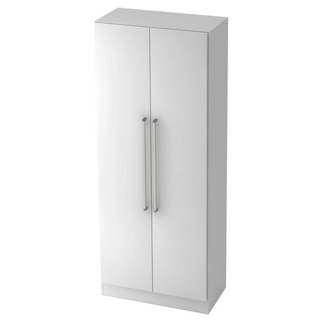Witte archiefkast SIGNA G 7100 met twee deuren en zilverkleurige chromen handgrepen van hjh OFFICE PRO