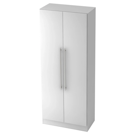 Witte plastic kast SIGNA G 7100 met twee deuren en relinggrepen van hjh OFFICE PRO