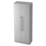 Grijze archiefkast SIGNA G 7100 met twee deuren en chromen handgrepen van hjh OFFICE PRO