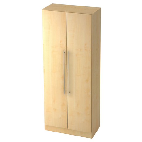 Tweedeurs archiefkast SIGNA G 7100 in esdoornoptiek met zilverkleurige handgrepen van hjh OFFICE PRO