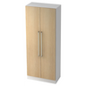 Archiefkast SIGNA G 7100 in wit en eiken met twee deuren en chromen handgrepen van hjh OFFICE PRO