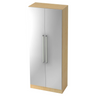 Kast SIGNA G 7200 in esdoorn en zilver met twee zilverkleurige metalen handgrepen van hjh OFFICE PRO