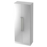 Witte archiefkast SIGNA G 7200 met zilverkleurige chromen metalen handgrepen van hjh OFFICE PRO