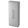 Grijze metalen archiefkast SIGNA G 7200 met twee deuren en chromen grepen van hjh OFFICE PRO