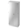 Metalen kast SIGNA K 6100 SG in wit-zilver met twee deuren en een centrale handgreep van hjh OFFICE PRO