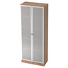 Archiefkast SIGNA K 6100G SG in walnoot-look met twee gematteerde glazen deuren in zilver van hjh OFFICE PRO