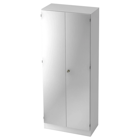 Witte archiefkast SIGNA K 6200 SG met twee deuren en zilveren handgreep van hjh OFFICE PRO