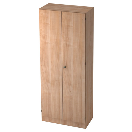 Tweedeurs archiefkast SIGNA K 6200 SG van licht walnoothout met een centraal slot van hjh OFFICE PRO