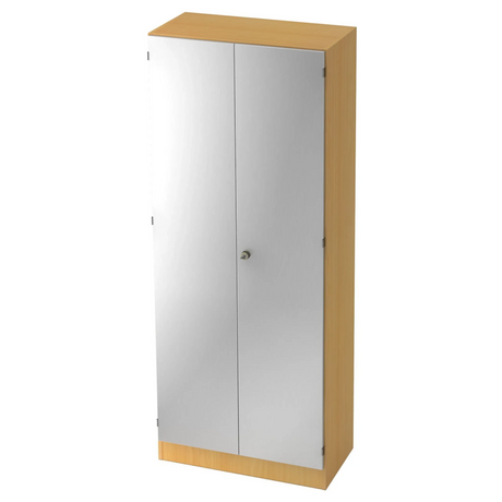 Archiefkast SIGNA K 6200 SG in beukenhout-look met zilverkleurige metalen deuren van hjh OFFICE PRO