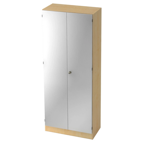 Kast SIGNA K 6200 SG van licht esdoornhout met zilveren fronten en een slot van hjh OFFICE PRO