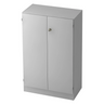 Grijze metalen kast SIGNA K 6550 SG met twee deuren en een slot van hjh OFFICE PRO