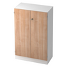 Kast SIGNA K 6550 SG in wit met twee fronten in walnoot-look en een slot van hjh OFFICE PRO