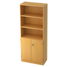 Kast SIGNA K 6770 SG in beukenhout-look met drie open planken en een gesloten kastje van hjh OFFICE PRO