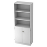 Witte kast SIGNA K 6770 SG met drie open vakken en een gesloten onderkast van hjh OFFICE PRO