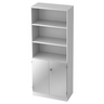 Witte kast SIGNA K 6770 SG met drie open vakken en een gesloten onderkast van hjh OFFICE PRO