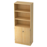 Kast SIGNA K 6770 SG in esdoornlook met twee open vakken en een gesloten kastgedeelte van hjh OFFICE PRO