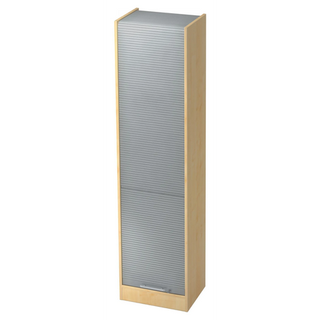 Archiefkast SIGNA R 50 in esdoorn-look met zilveren kunststof lamellendeuren van hjh OFFICE PRO