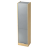 Kast SIGNA R 50 in esdoorn en zilver met grijze lamellendeuren en chromen handgreep van hjh OFFICE PRO