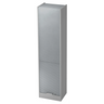 Grijze metalen archiefkast SIGNA R 50 met zilverkleurige chromen handgreep van hjh OFFICE PRO