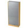 Archiefkast SIGNA R 90 in beuken en zilver met zilveren rolluik en chromen handgreep van hjh OFFICE PRO