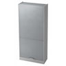 Grijze metalen archiefkast SIGNA R 90 met lamellendeuren en chromen handgreep van hjh OFFICE PRO