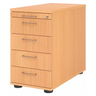 Standcontainer SIGNA SC50 in beukenlook met vier laden en beugelgrepen van hjh OFFICE PRO