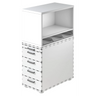 Witte Standcontainer SIGNA SCA1 met vijf laden en een open opbergvak van hjh OFFICE PRO