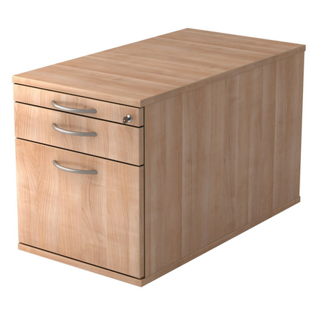Rolcontainer SIGNA TC20 in walnoot-look met drie laden en booggrepen van hjh OFFICE PRO