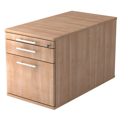 Rolcontainer SIGNA TC20 in walnoot-look met drie laden en relinggrepen van hjh OFFICE PRO