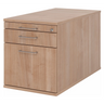 Rolcontainer SIGNA TC20 in walnoot-look met drie laden en metalen beugelgrepen van hjh OFFICE PRO
