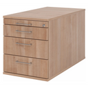SIGNA TC30 | Mobiele container met 3 lades | Hout - Rolcontainer 