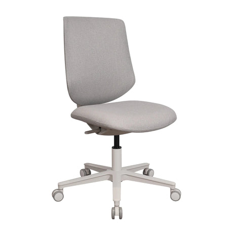 Thuisgebruik bureaustoel Sitflex Lady in kleur taupe met wit onderstel en wieltjes van hjh OFFICE