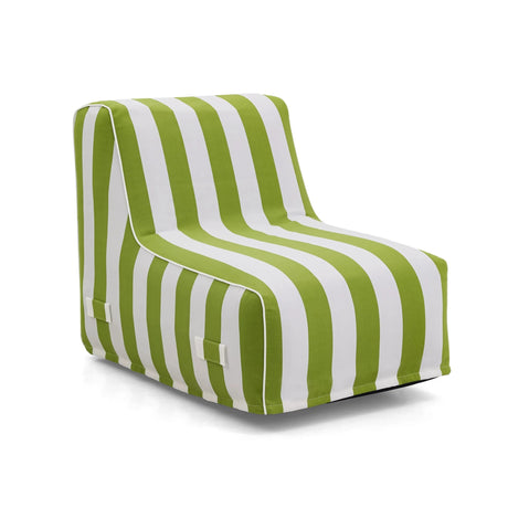 Luchtbank Sitzolo Air met groen-wit gestreepte bekleding van hjh LIVING