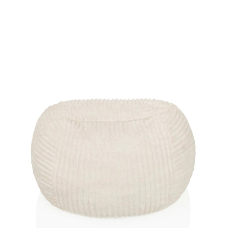 Beige zitzak Sitzolo R met geribbelde oppervlaktestructuur van hjh LIVING