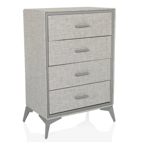 Grijze Commode SKUFFY met vier lades en schuine poten van hjh LIVING