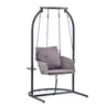 Donkergrijze Hangstoel Skylo met frame en kussen van hjh LIVING