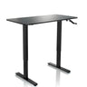 Zwart Zit- Sta bureau STAND CR met zwengelmechanisme en T-pootonderstel van hjh OFFICE