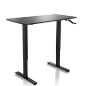 Zwart Zit- Sta bureau STAND CR met zwengelmechanisme en T-pootonderstel van hjh OFFICE