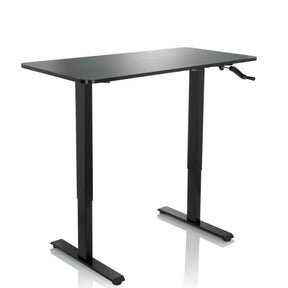Zwart Zit- Sta bureau STAND CR met zwengelmechanisme en T-pootonderstel van hjh OFFICE